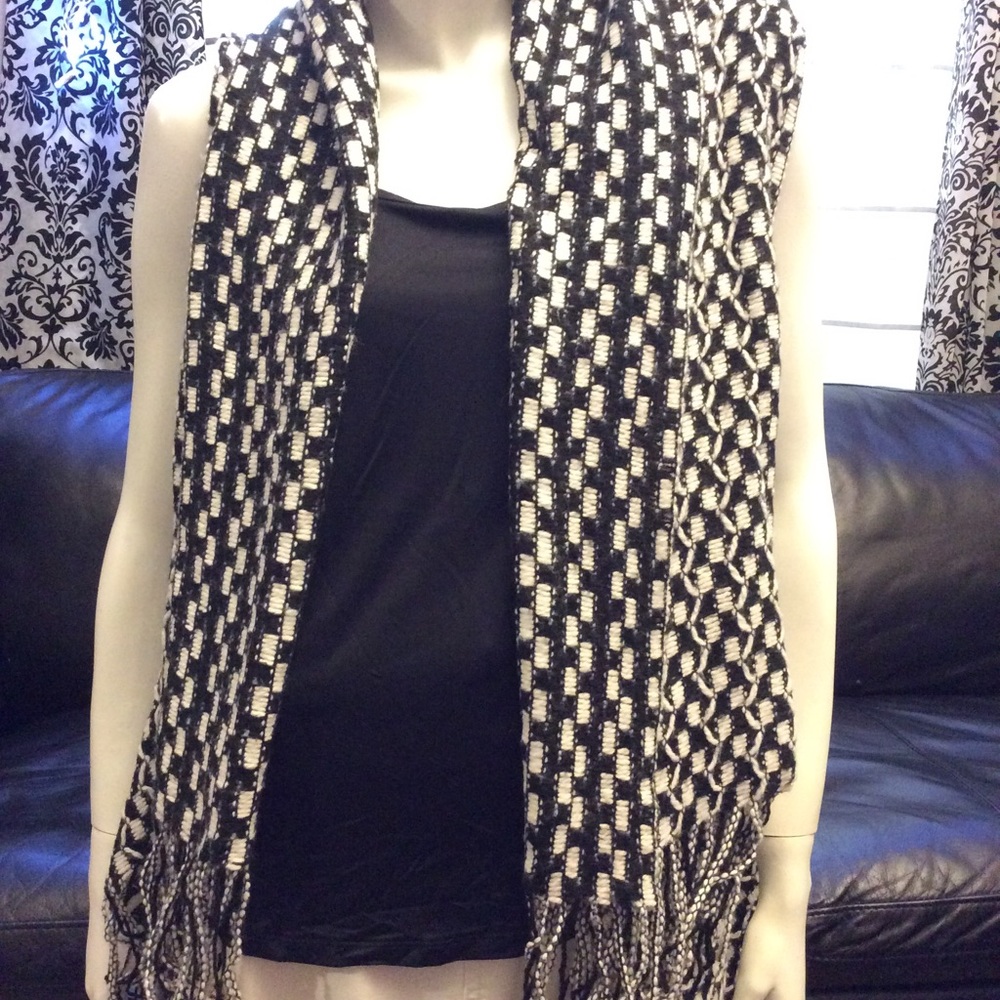 Made in Italy long knitted open front wrap vest